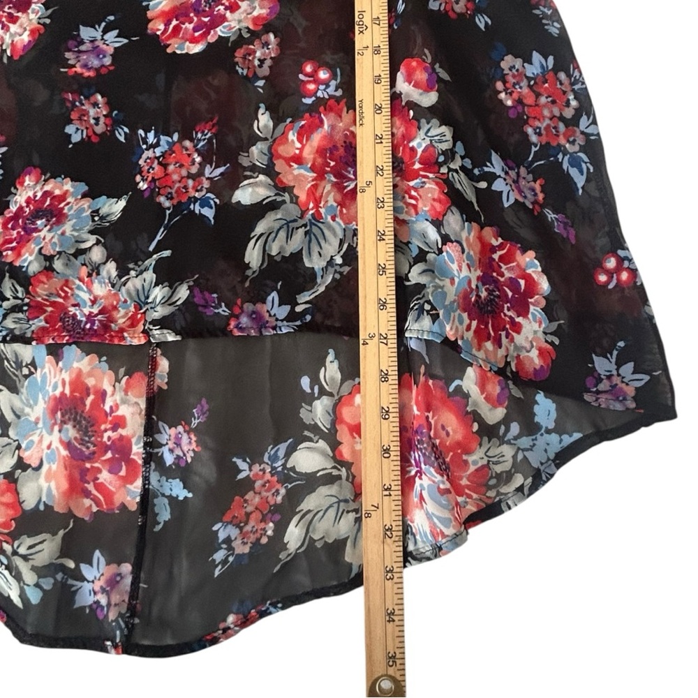 Torrid Women’s Sleeveless Floral‎ High Low Semi Sheer Top  Sz 1(14) - Picture 4 of 5